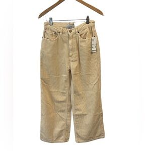 NWT. Urban Outfitters Cream Corduroy Pants. Size 27